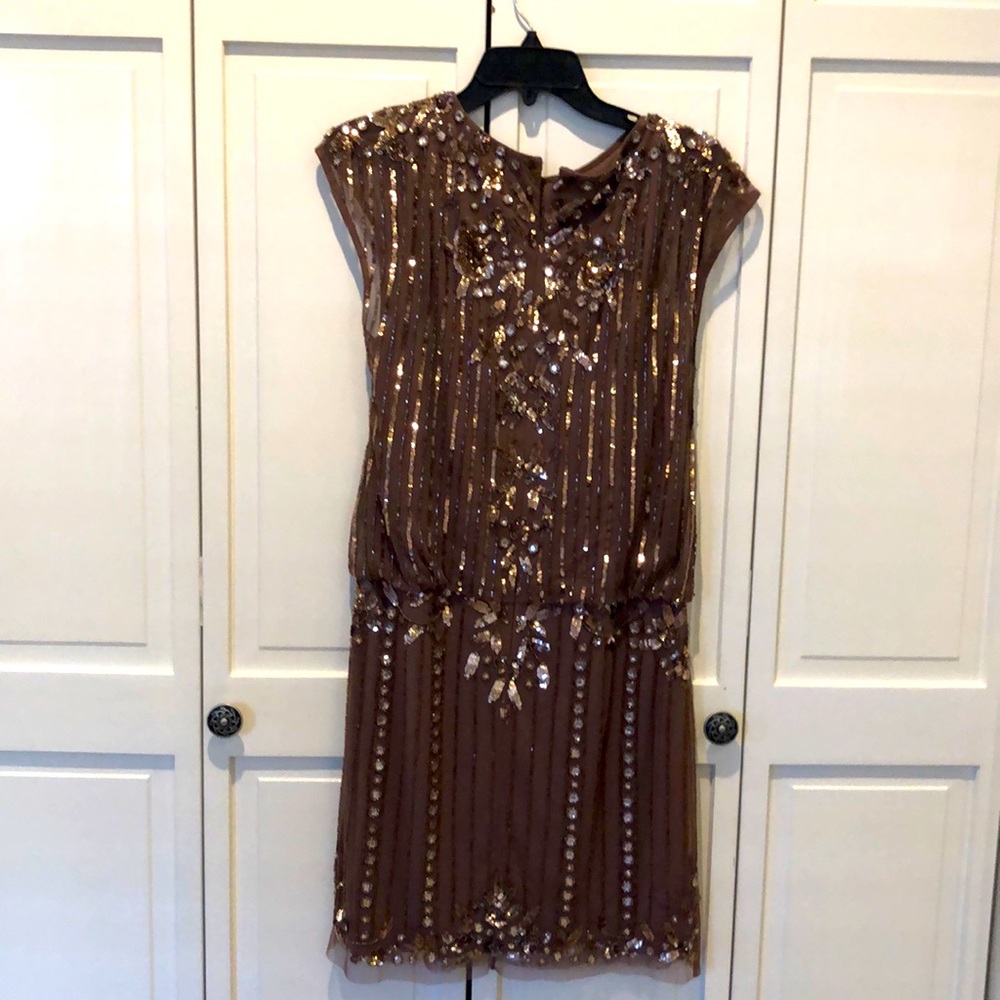 Sequin cocktail overlay dress-worn once